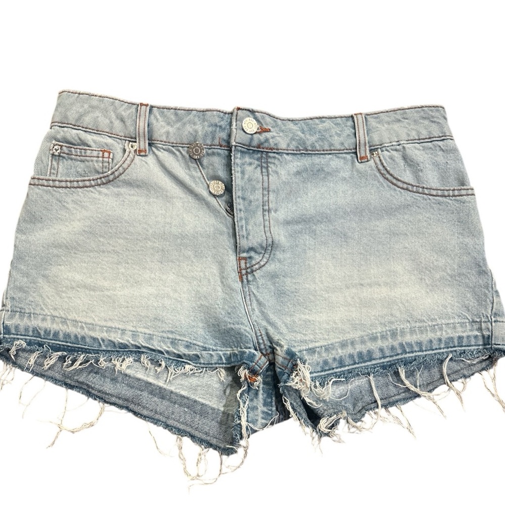 BDG Urban outfitters A-Line Light Blue Frayed Jean Shorts